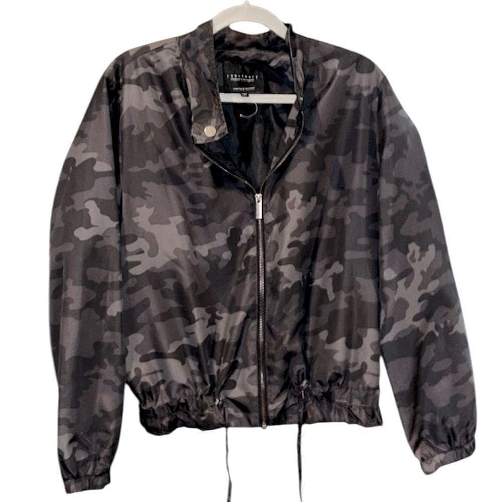 Sanctuary Camo Camouflage Bomber Windbreaker Boho Nylon Jacket L​
